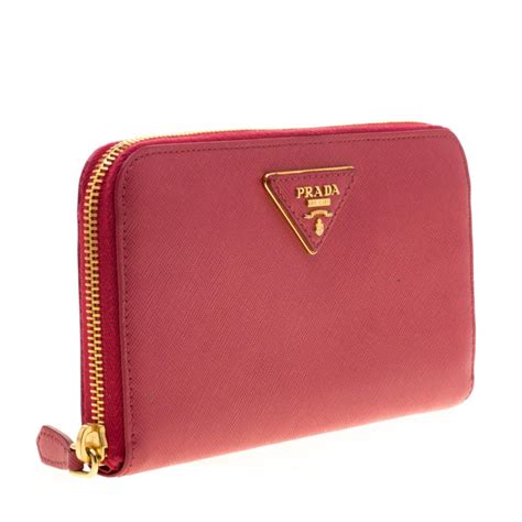 prada hot pink card holder|prada billfold wallet.